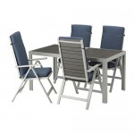 SJÄLLAND стол+4 кресла, д/сада черный SJÄLLAND стол+4 кресла, д/сада черный