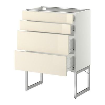 МЕТОД / ФОРВАРА Нплн шк 4 фронт/2 низк/2средн ящ - 60x37x60 см, Рингульт глянцевый кремовый, белый МЕТОД / ФОРВАРА Нплн шк 4 фронт/2 низк/2средн ящ - 60x37x60 см, Рингульт глянцевый кремовый, белый