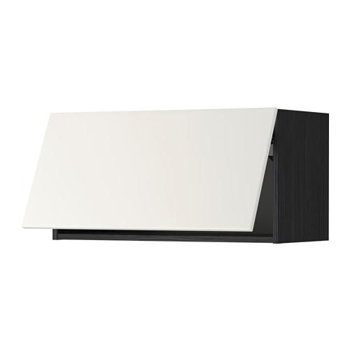 МЕТОД Горизонтальный навесной шкаф - под дерево черный, Веддинге белый, 80x40 см МЕТОД Горизонтальный навесной шкаф - под дерево черный, Веддинге белый, 80x40 см