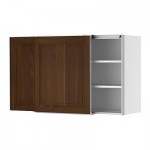 ФАКТУМ Навесной шкаф с рздвжн дверц - Лильестад темно-коричневый, 120x92 см