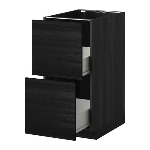 МЕТОД / ФОРВАРА Наполн шк 2 фрнт/2 средн ящ - под дерево черный, Тингсрид под дерево черный, 40x60 см МЕТОД / ФОРВАРА Наполн шк 2 фрнт/2 средн ящ - под дерево черный, Тингсрид под дерево черный, 40x60 см