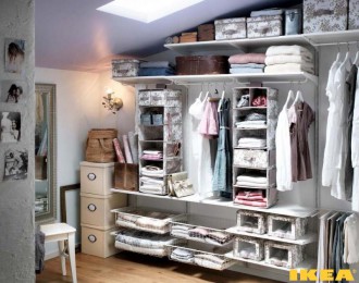Интерьер гардеробной комнаты от ИКЕА