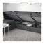 VALLENTUNA 3-мест модульный угл диван-кровать и хранение/Хилларед темно-серый