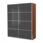 ПАКС Гардероб с раздвижными дверьми - классический коричневый, 150x66x236 см