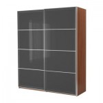 ПАКС Гардероб с раздвижными дверьми - классический коричневый, 150x66x236 см