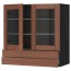 МЕТОД / МАКСИМЕРА Навесной шкаф/2 стек дв/2 ящика - под дерево черный, Филипстад коричневый, 80x80 см