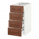 МЕТОД / МАКСИМЕРА Напольн шкаф 4 фронт панели/4 ящика - белый, Филипстад коричневый, 40x60 см МЕТОД / МАКСИМЕРА Напольн шкаф 4 фронт панели/4 ящика - белый, Филипстад коричневый, 40x60 см