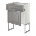 МЕТОД / МАКСИМЕРА Напольный шкаф с ящиком/дверью - белый, Будбин серый, 60x37x60 см МЕТОД / МАКСИМЕРА Напольный шкаф с ящиком/дверью - белый, Будбин серый, 60x37x60 см