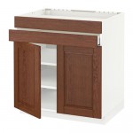 МЕТОД / МАКСИМЕРА Нап шк д/вар панели/2ящ/2фасада/1ящ - белый, Филипстад коричневый