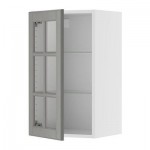 ФАКТУМ Навесной шкаф со стеклянной дверью - Лидинго серый, 40x92 см