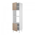 ФАКТУМ Выс шкаф д/MW6/духовки 2 дверцы - Софилунд светло-серый, 60x233 см ФАКТУМ Выс шкаф д/MW6/духовки 2 дверцы - Софилунд светло-серый, 60x233 см