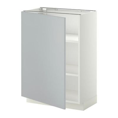 МЕТОД Напольный шкаф с полками - 60x37 см, Веддинге серый, белый