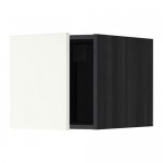 МЕТОД Верхний шкаф - под дерево черный, Хэггеби белый МЕТОД Верхний шкаф - под дерево черный, Хэггеби белый