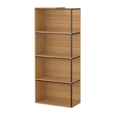 ИКЕА ПС 2014 Комбинация д/хранения/верхн панель - бамбук/темно-красный