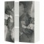 МЕТОД Навесной шкаф с полками/2дверцы - белый, Кальвиа с печатным рисунком, 80x100 см
