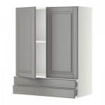 МЕТОД / ФОРВАРА Навесной шкаф/2дверцы/2ящика - 80x100 см, Будбин серый, белый МЕТОД / ФОРВАРА Навесной шкаф/2дверцы/2ящика - 80x100 см, Будбин серый, белый