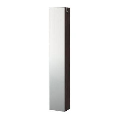 LILLÅNGEN высокий шкаф с зеркальной дверцей черно-коричневый 30x21x179 cm