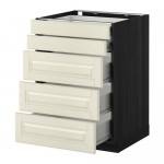 МЕТОД / ФОРВАРА Нплн шк 5фрнт/2нзк/3срд ящ - под дерево черный, Будбин белый с оттенком, 60x60 см МЕТОД / ФОРВАРА Нплн шк 5фрнт/2нзк/3срд ящ - под дерево черный, Будбин белый с оттенком, 60x60 см