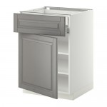 МЕТОД / ФОРВАРА Напольн шкаф двр/фр пнл/плк/2низ ящ - белый, Будбин серый, 60x60 см МЕТОД / ФОРВАРА Напольн шкаф двр/фр пнл/плк/2низ ящ - белый, Будбин серый, 60x60 см