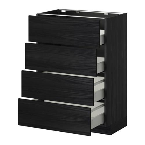 METOD напольн шкаф 4 фронт панели/4 ящика оцинковка