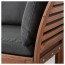 ЭПЛАРО 4-местный комплект садовой мебели - коричневая морилка/Холло черный