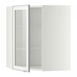 МЕТОД Углов навесн шк с полками/сткл дв - белый, Ютис матовое стекло/алюминий, 68x80 см МЕТОД Углов навесн шк с полками/сткл дв - белый, Ютис матовое стекло/алюминий, 68x80 см