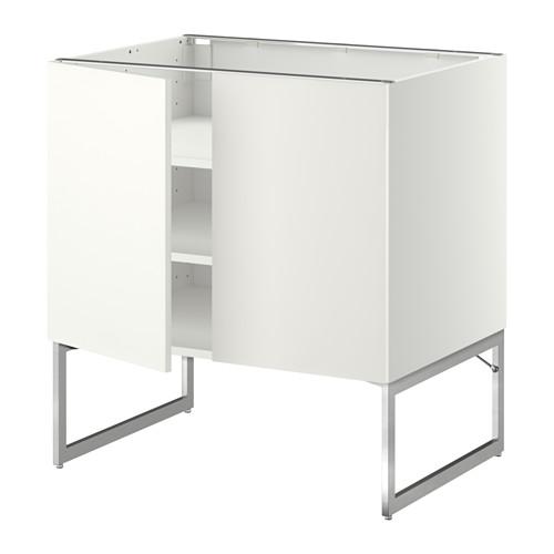 МЕТОД Напол шкаф с полками/2двери - белый, Хэггеби белый, 80x60x60 см МЕТОД Напол шкаф с полками/2двери - белый, Хэггеби белый, 80x60x60 см
