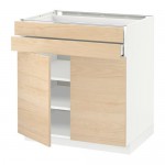 МЕТОД / МАКСИМЕРА Напольный шкаф/2дверцы/2ящика - белый, Аскерсунд под светлый ясень, 80x60 см МЕТОД / МАКСИМЕРА Напольный шкаф/2дверцы/2ящика - белый, Аскерсунд под светлый ясень, 80x60 см