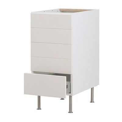 ФАКТУМ Напольный шкаф с 5 ящиками - Стот белый с оттенком, 40 см