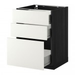 МЕТОД / ФОРВАРА Нплн шк 3 фрнт/3 средн ящика - под дерево черный, Хэггеби белый, 60x60 см МЕТОД / ФОРВАРА Нплн шк 3 фрнт/3 средн ящика - под дерево черный, Хэггеби белый, 60x60 см