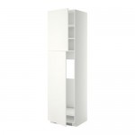 METOD высокий шкаф д/холодильника/2дверцы белый/Хэггеби белый 60x60x220 см