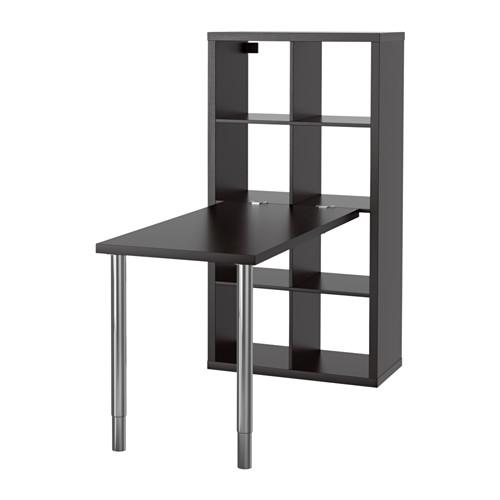 KALLAX стол, комбинация черно-коричневый/хромированный 77x159x147 cm