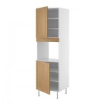 ФАКТУМ Выс шкаф д/кмб дхвк 2 двр - Тидахольм дуб, 60x211 см