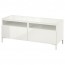 БЕСТО Тумба д/ТВ с ящиками - белый/Сельсвикен глянцевый/белый, направляющие ящика, плавно закр