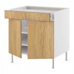 ФАКТУМ Напол шкаф/полки/ящик/2двери - Норье дуб, 80 см ФАКТУМ Напол шкаф/полки/ящик/2двери - Норье дуб, 80 см