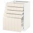 МЕТОД / МАКСИМЕРА Напольный шкаф с 5 ящиками - белый, Хитарп белый с оттенком, 60x60 см