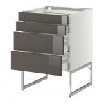 МЕТОД / МАКСИМЕРА Нплн шк 4 фронт/2 низк/2средн ящ - 60x60x60 см, Рингульт глянцевый серый, белый МЕТОД / МАКСИМЕРА Нплн шк 4 фронт/2 низк/2средн ящ - 60x60x60 см, Рингульт глянцевый серый, белый