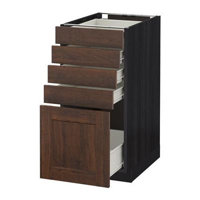 МЕТОД / ФОРВАРА Напольный шкаф с 5 ящиками - 40x60 см, Эдсерум под дерево коричневый, под дерево черный МЕТОД / ФОРВАРА Напольный шкаф с 5 ящиками - 40x60 см, Эдсерум под дерево коричневый, под дерево черный