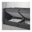 VALLENTUNA 3-местный модульный диван с открытым торцом и хранение/Хилларед темно-серый