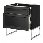 МЕТОД / ФОРВАРА Наполн шк 2 фрнт/3 средн ящ - 80x60x60 см, Лаксарби черно-коричневый, под дерево черный МЕТОД / ФОРВАРА Наполн шк 2 фрнт/3 средн ящ - 80x60x60 см, Лаксарби черно-коричневый, под дерево черный