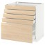 МЕТОД / МАКСИМЕРА Напольный шкаф с 5 ящиками - белый, Аскерсунд под светлый ясень, 80x60 см