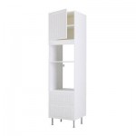 ФАКТУМ Высок шкаф для СВЧ/духов+ящ/дверь - Стот белый с оттенком, 60x233 см