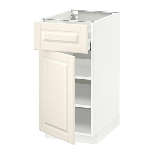 МЕТОД / МАКСИМЕРА Напольный шкаф с ящиком/дверью - белый, Будбин белый с оттенком, 40x60 см МЕТОД / МАКСИМЕРА Напольный шкаф с ящиком/дверью - белый, Будбин белый с оттенком, 40x60 см