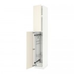 МЕТОД Выс шк с отд д/акс д/убрк - белый, Хитарп белый с оттенком, 40x60x240 см