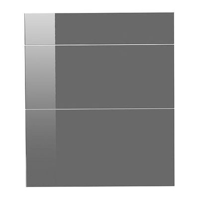 АБСТРАКТ Фронтальная панель ящика,3 штуки - серый/глянцевый, 40x70 см