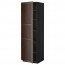 МЕТОД Высок шкаф с полками - под дерево черный, Эдсерум под дерево коричневый, 60x60x200 см