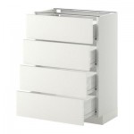 МЕТОД / ФОРВАРА Напольн шкаф 4 фронт панели/4 ящика - 60x37 см, Хэггеби белый, белый МЕТОД / ФОРВАРА Напольн шкаф 4 фронт панели/4 ящика - 60x37 см, Хэггеби белый, белый