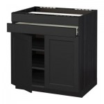 МЕТОД / ФОРВАРА Нап шк д/вар панели/2ящ/2фасада/1ящ - Лаксарби черно-коричневый, под дерево черный МЕТОД / ФОРВАРА Нап шк д/вар панели/2ящ/2фасада/1ящ - Лаксарби черно-коричневый, под дерево черный