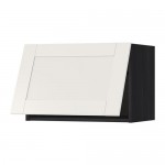 МЕТОД Горизонтальный навесной шкаф - под дерево черный, Сэведаль белый, 60x40 см