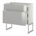 МЕТОД / ФОРВАРА Наполн шк 2 фрнт/3 средн ящ - 80x37x60 см, Гревста нержавеющ сталь, белый МЕТОД / ФОРВАРА Наполн шк 2 фрнт/3 средн ящ - 80x37x60 см, Гревста нержавеющ сталь, белый